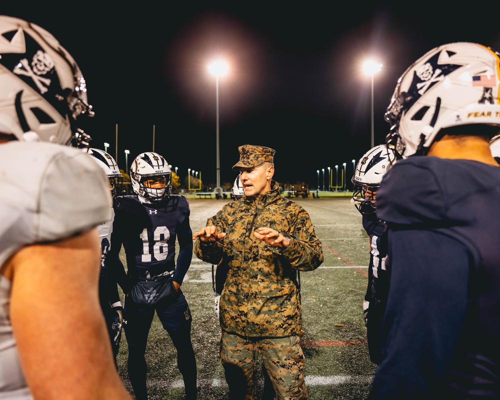 Deputy Commandant motivates U.S. Naval Academy football team