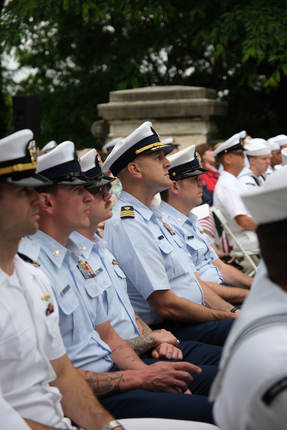 Coast Guard members participate in Memorial Day service