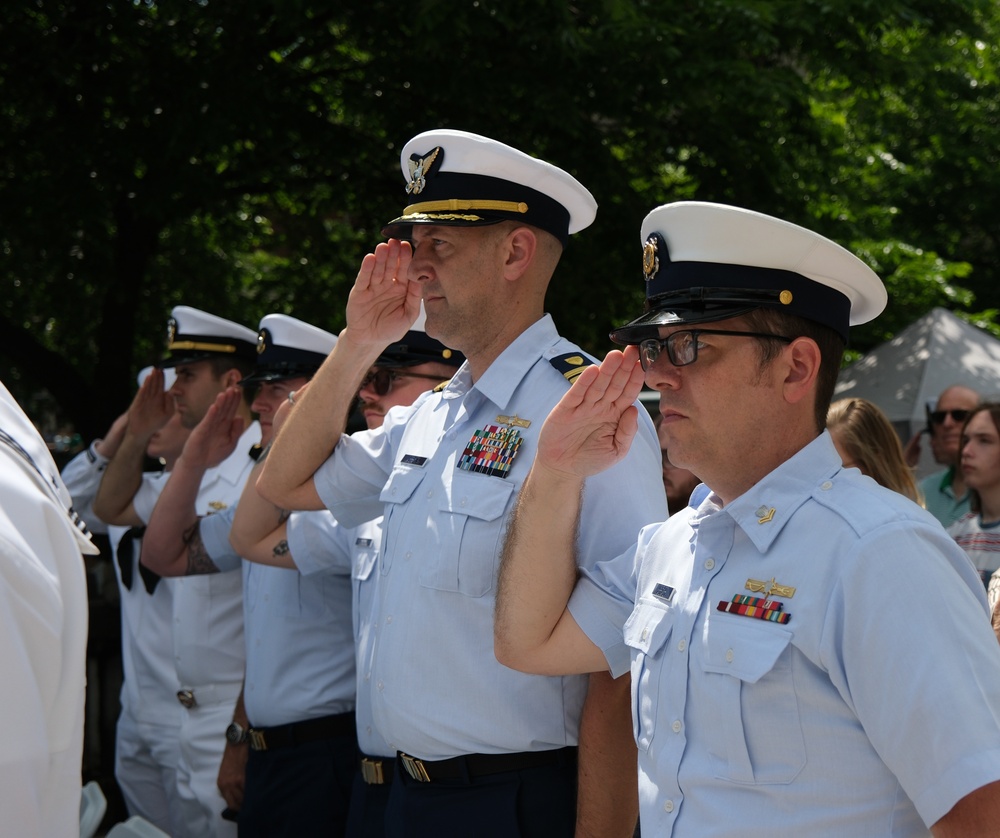 Coast Guard members participate in Memorial Day service