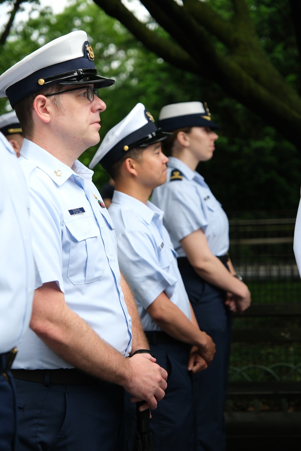 Coast Guard members participate in Memorial Day service