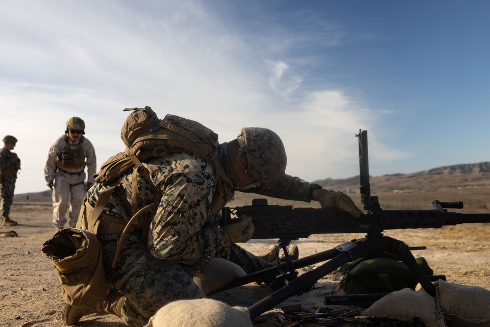 US Marines conduct crew-served weapons range