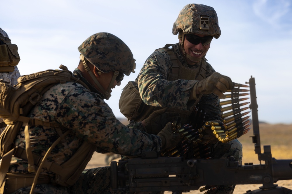 US Marines conduct crew-served weapons range