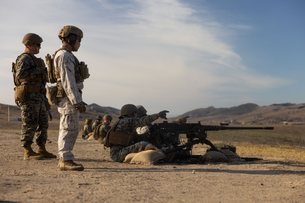 US Marines conduct crew-served weapons range