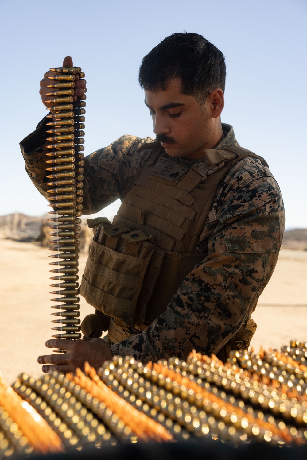 US Marines conduct crew-served weapons range