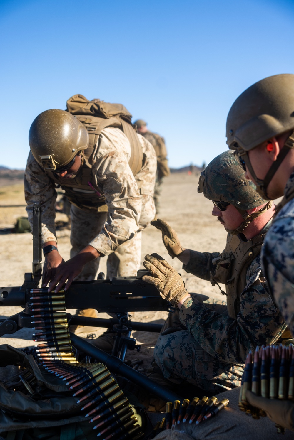 US Marines conduct crew-served weapons range