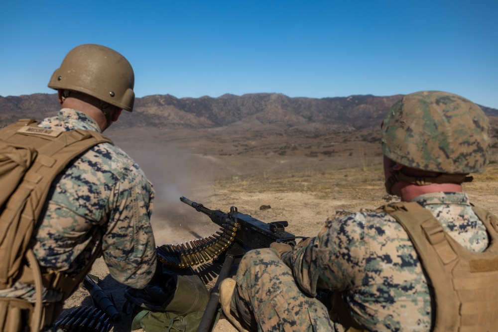 US Marines conduct crew-served weapons range