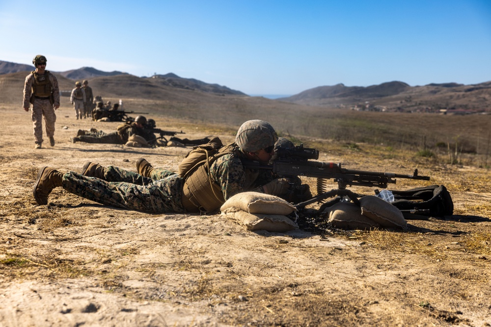 US Marines conduct crew-served weapons range