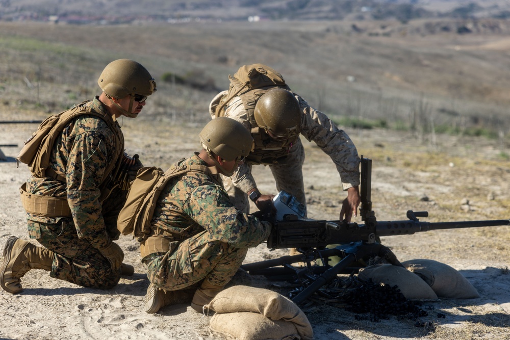 US Marines conduct crew-served weapons range