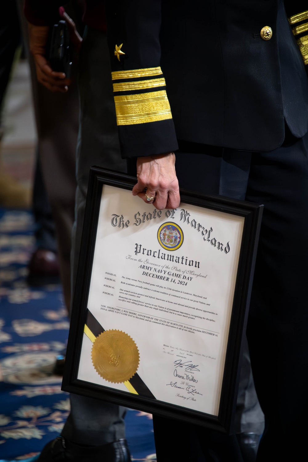 Governor Wes Moore Reads Army-Navy 125th Game Proclamation