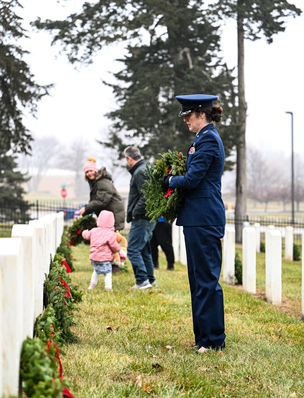 Offutt community gathers for National Wreaths Across America Day