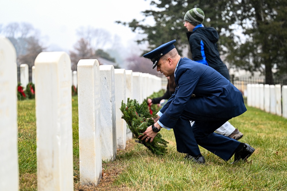 Offutt community gathers for National Wreaths Across America Day