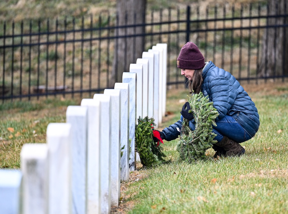 Offutt community gathers for National Wreaths Across America Day