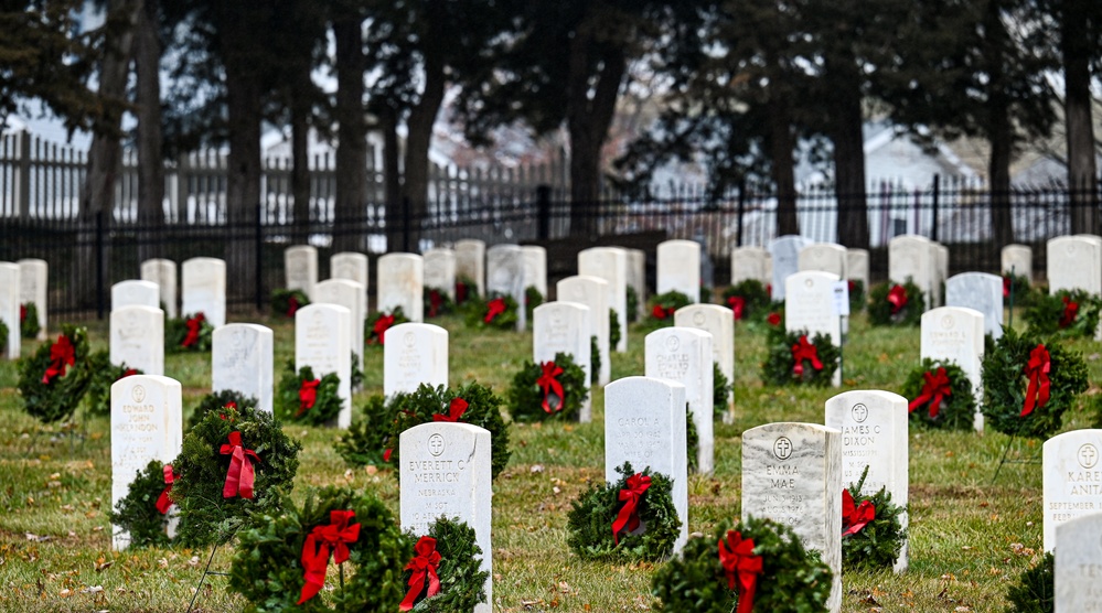 Offutt community gathers for National Wreaths Across America Day