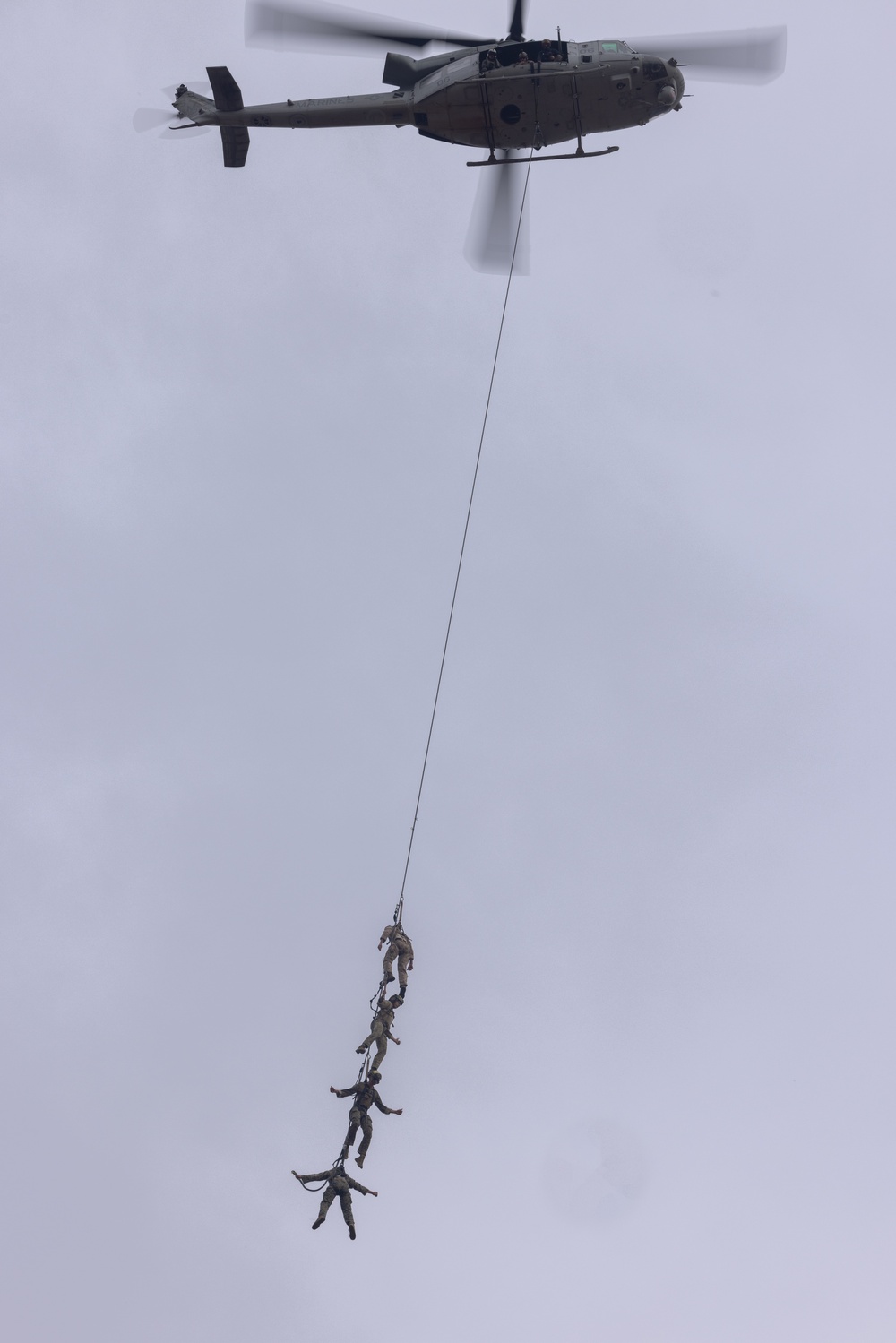 Marines conduct Helicopter Rope Suspension Techniques course with EOTG