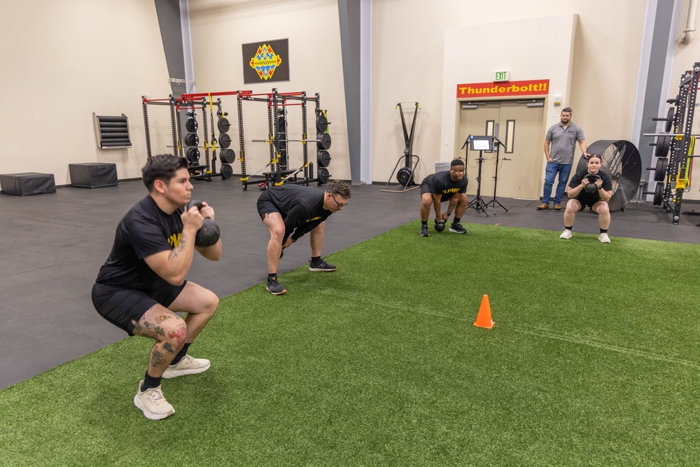 Soldiers from WRAIR-West participate in BET-HIIT training