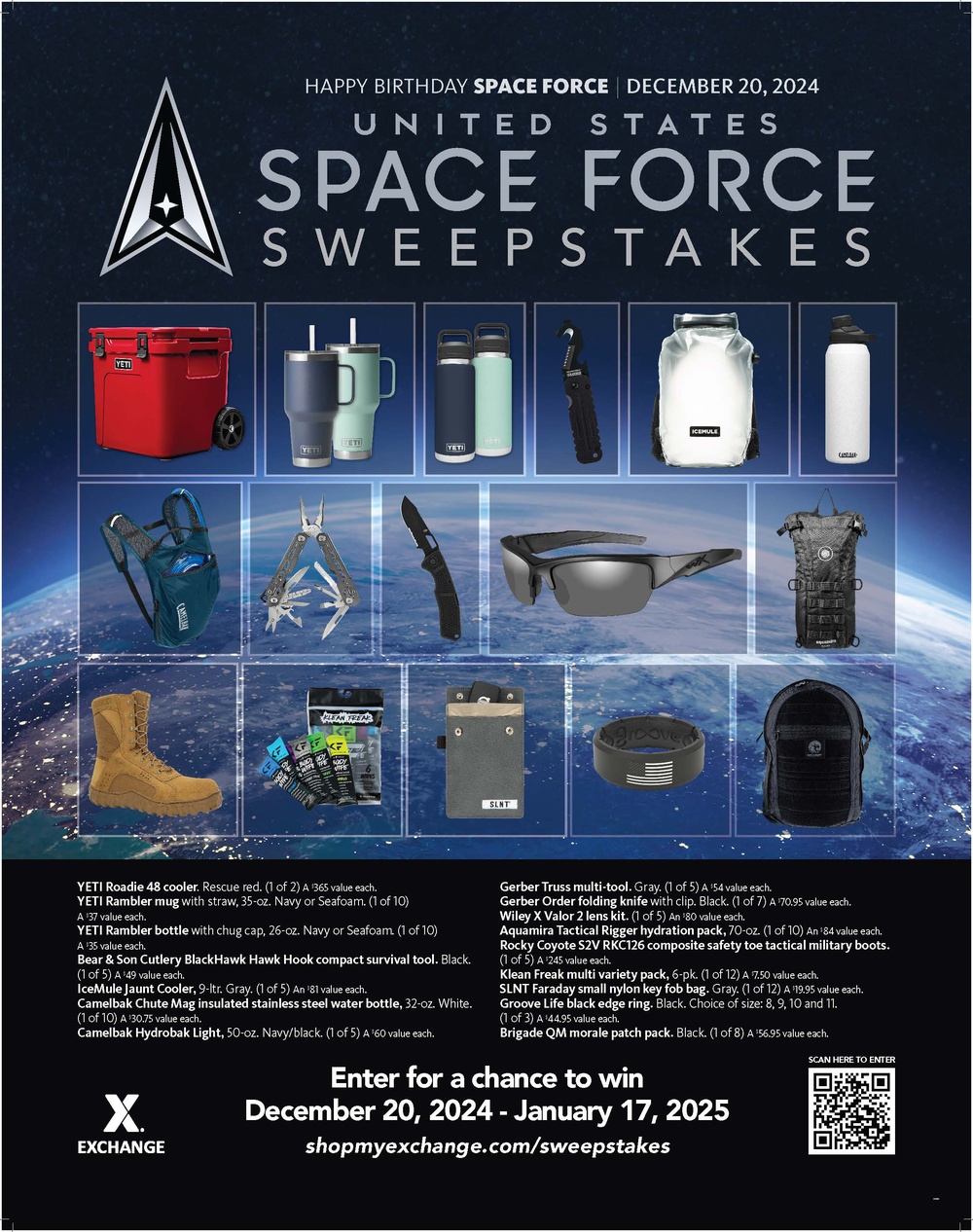 Army &amp; Air Force Exchange Service Celebrates Space Force Birthday with Sweepstakes