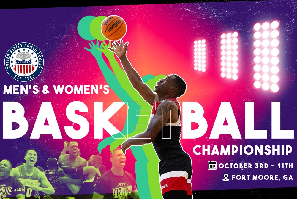 Armed Forces Sports Men and Women's Basketball Championship Website Graphic