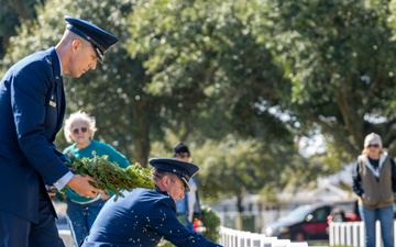 Keesler leadership participates in Wreaths Across America