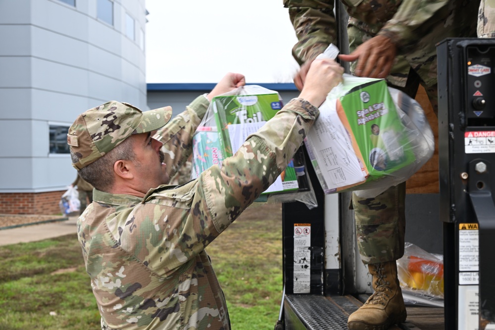 The 188th Wing Airmen collect toys for local foster children