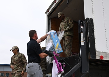 The 188th Wing Airmen collect toys for local foster children