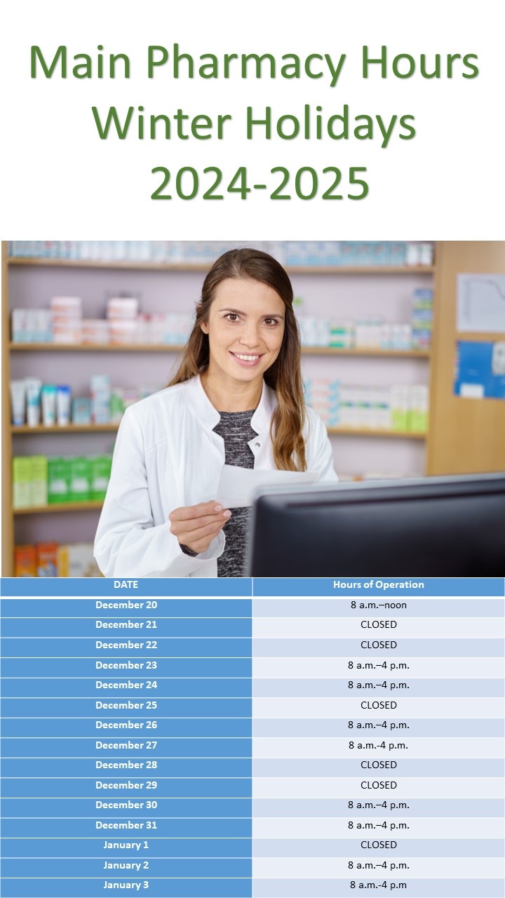 BACH Main Pharmacy Hours