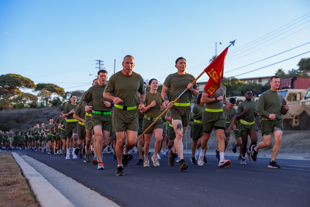 15th MEU Holds Birthday Celebration Motivational Run