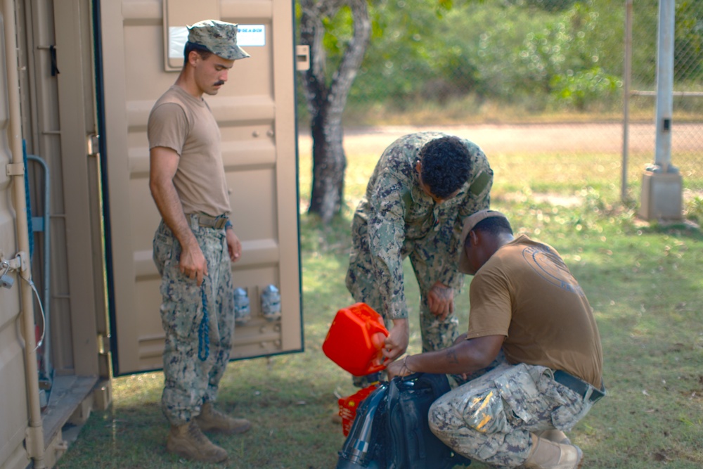 Seabees from NMCB-3 and NMCB-5 Detachment Yap RIP/TOA operations.