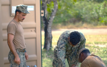 Seabees from NMCB-3 and NMCB-5 Detachment Yap RIP/TOA operations.