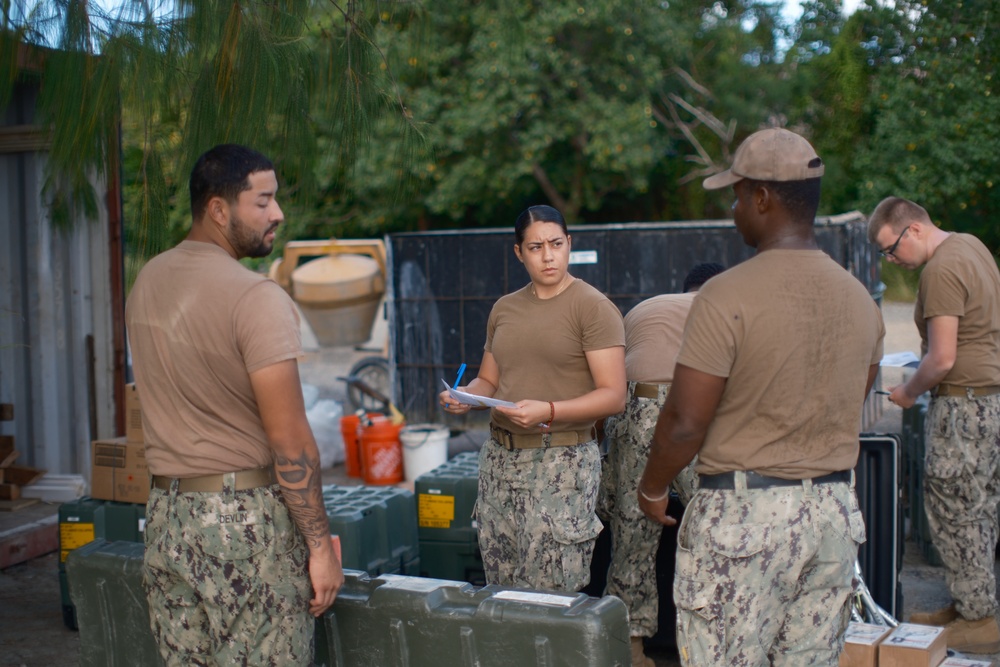 Seabees from NMCB-3 and NMCB-5 Detachment Yap RIP/TOA operations.