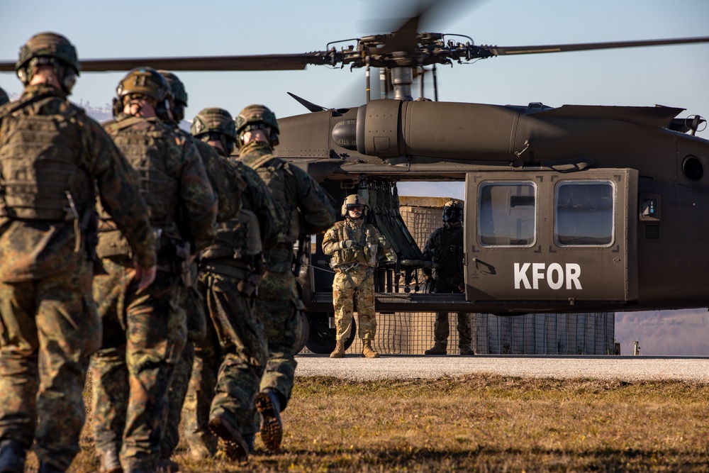 NATO-led KFOR 34 multinational soldiers train together to maintain interoperability