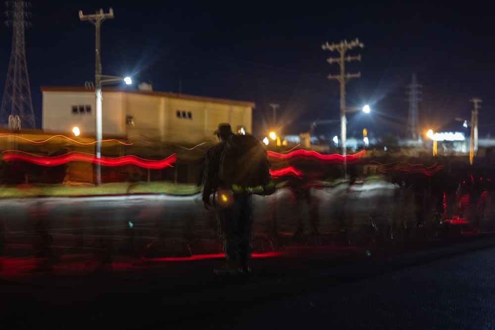 12th MLR Marines Participate in a Hike