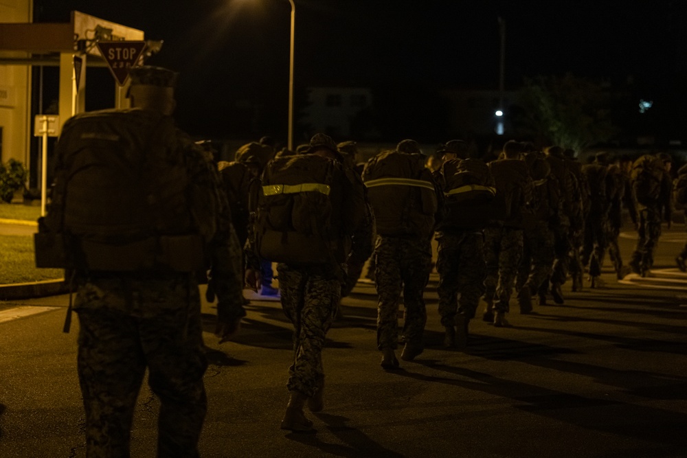 12th MLR Marines Participate in a Hike