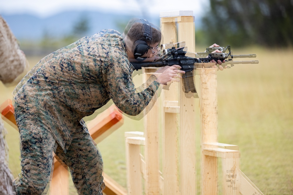 12th MLR Marines Practice for a Shooting Competition