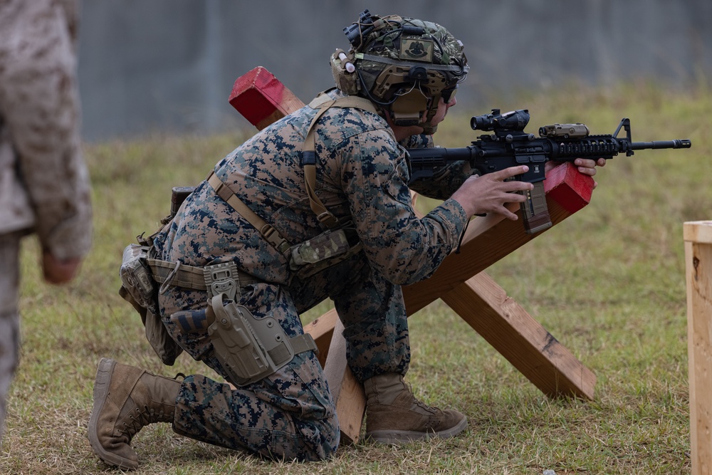 12th MLR Marines Practice for a Shooting Competition