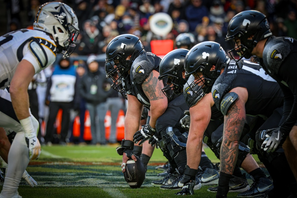 Football player in Army vs. Navy Game