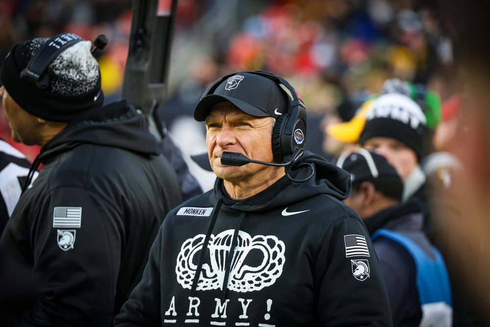 Coach Monken Army vs Navy football game