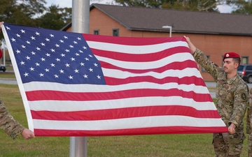 ALS Class 25-1 performs retreat ceremony at Robins AFB