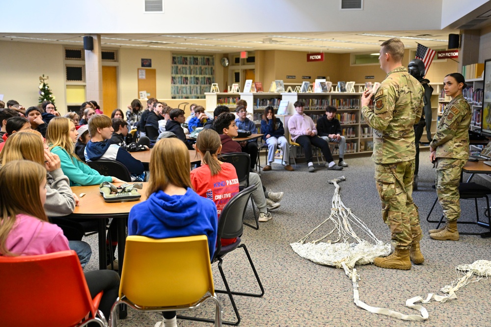 Ellsworth Raiders visit Douglas Middle School during career week