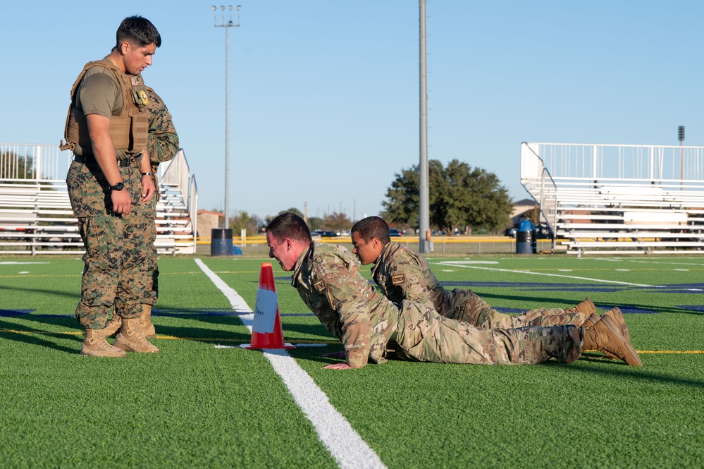 Dyess Airmen, Marines train in the Marine Corps Martial Arts Program