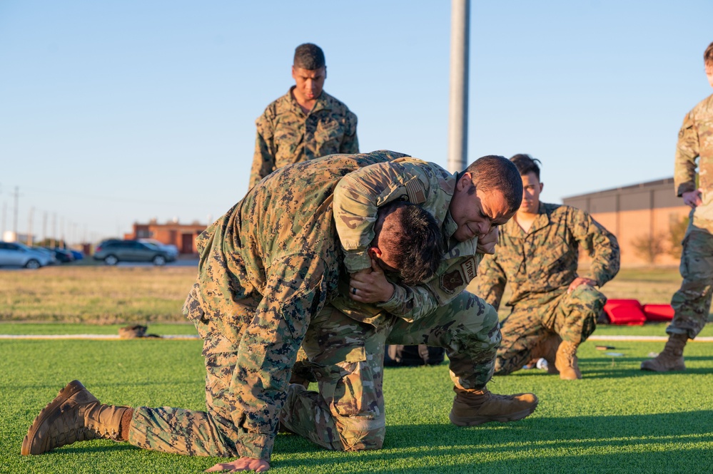 Dyess Airmen, Marines train in the Marine Corps Martial Arts Program