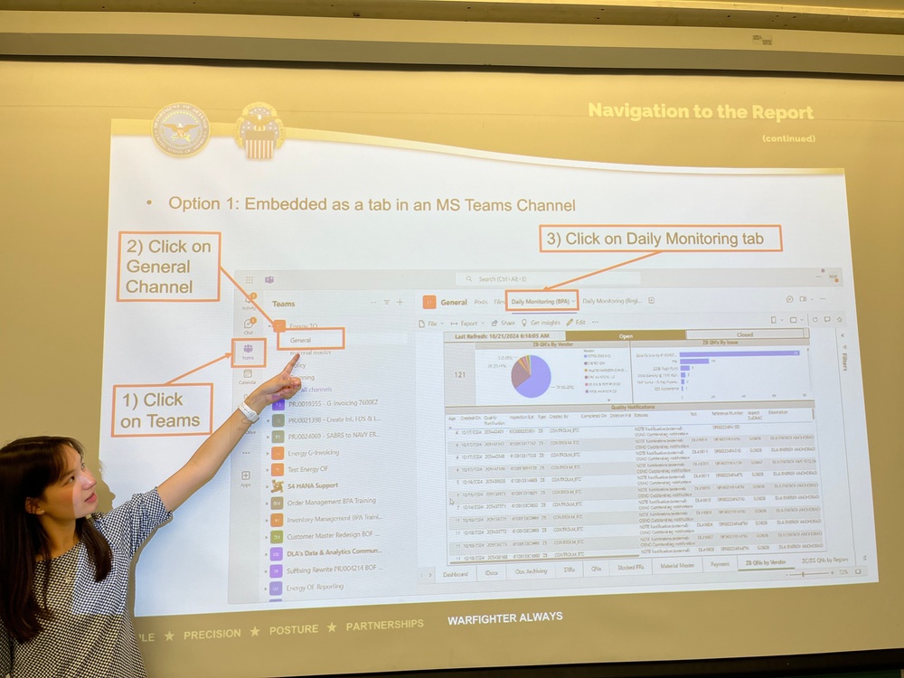 College Intern leads training effort for DLA Energy BPSD