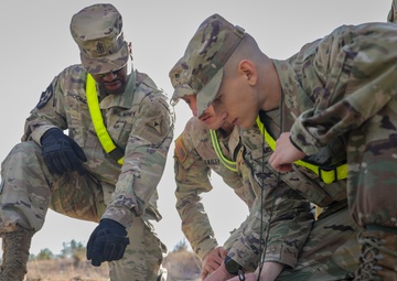U.S. Army Soldiers with the 7th MPAD conduct land navigation