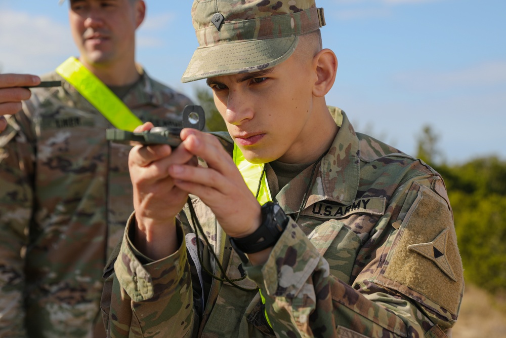 U.S. Army Soldiers with the 7th MPAD conduct land navigation