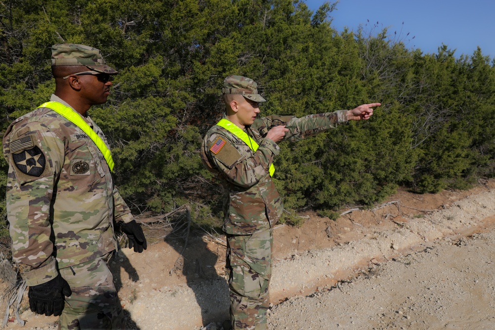 U.S. Army Soldiers with the 7th MPAD conduct land navigation