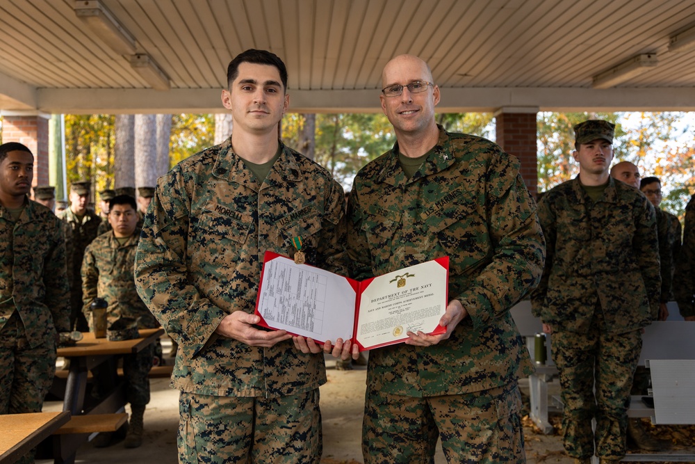 26th MEU Marine awarded for saving multiple people from automotive accident