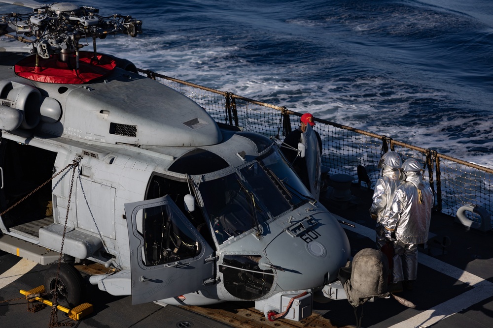 USS Oscar Austin (DDG 79) Conducts Flight Deck Crash Drill