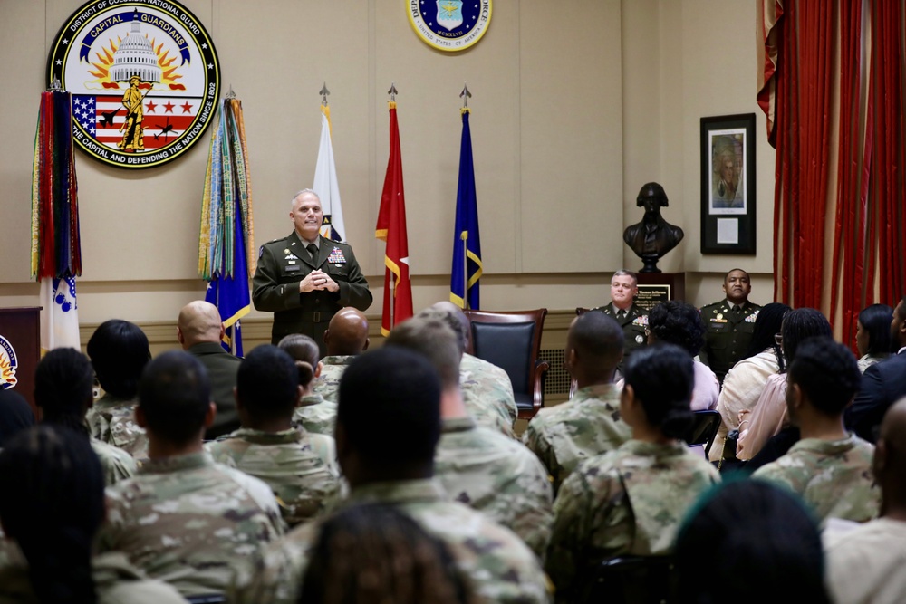 Promotion ceremony for Deputy G4, CW4 Pierre Ligonde