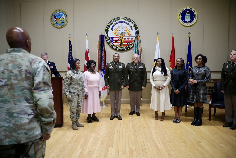 Promotion ceremony for Deputy G4, CW4 Pierre Ligonde