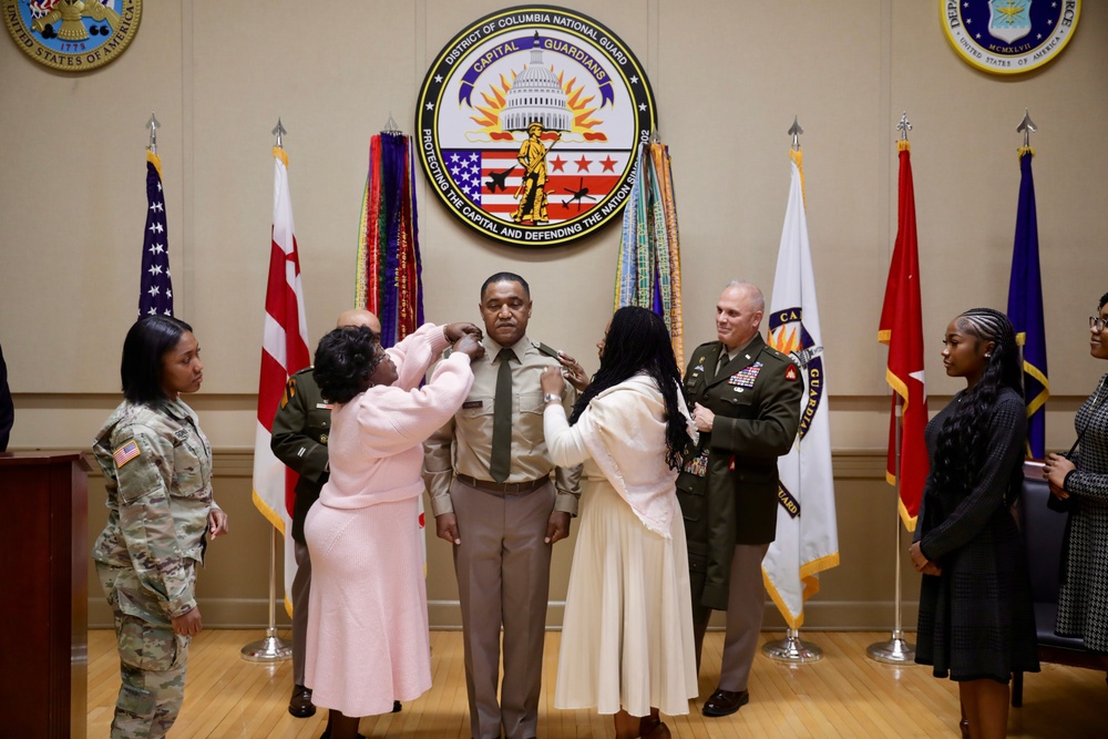 Promotion ceremony for Deputy G4, CW4 Pierre Ligonde