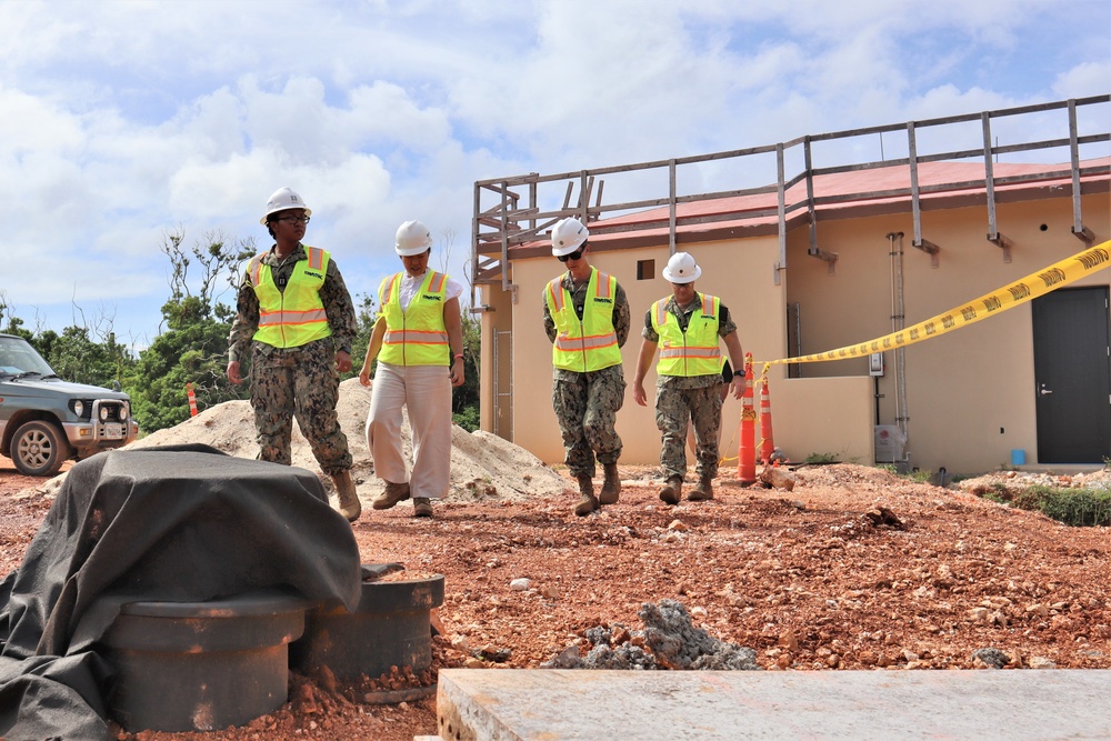 Staff from the Office in Charge of Construction Marine Corps Marianas conduct a site visit